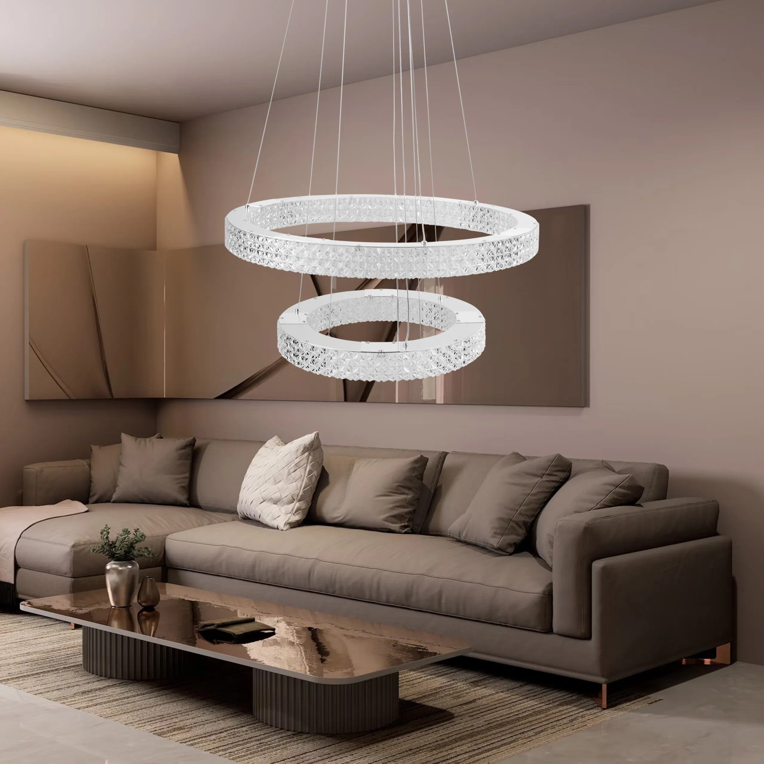 LAMPA WISZĄCA LED KRYSZTAŁOWA MS007-CP Chrom 4