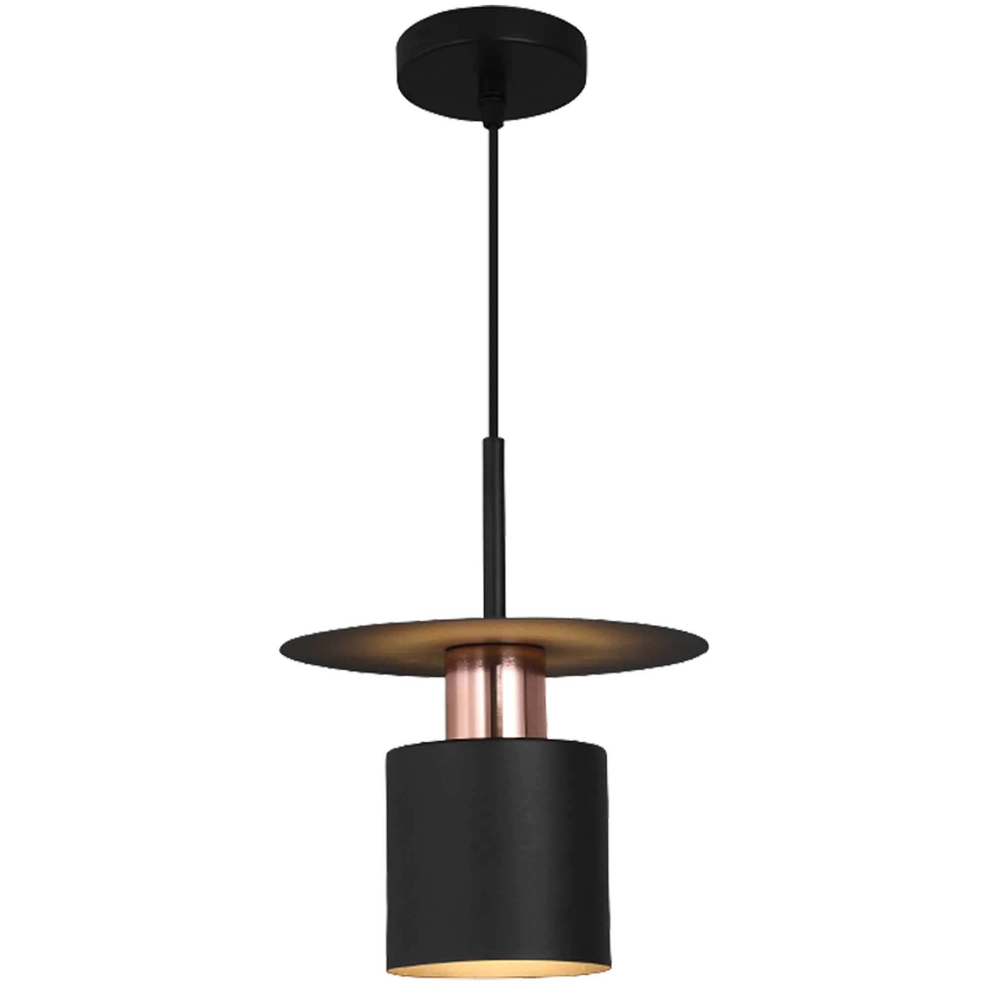 Lampa Wisząca APP1145-1CP Czarna Różowe Złoto 4