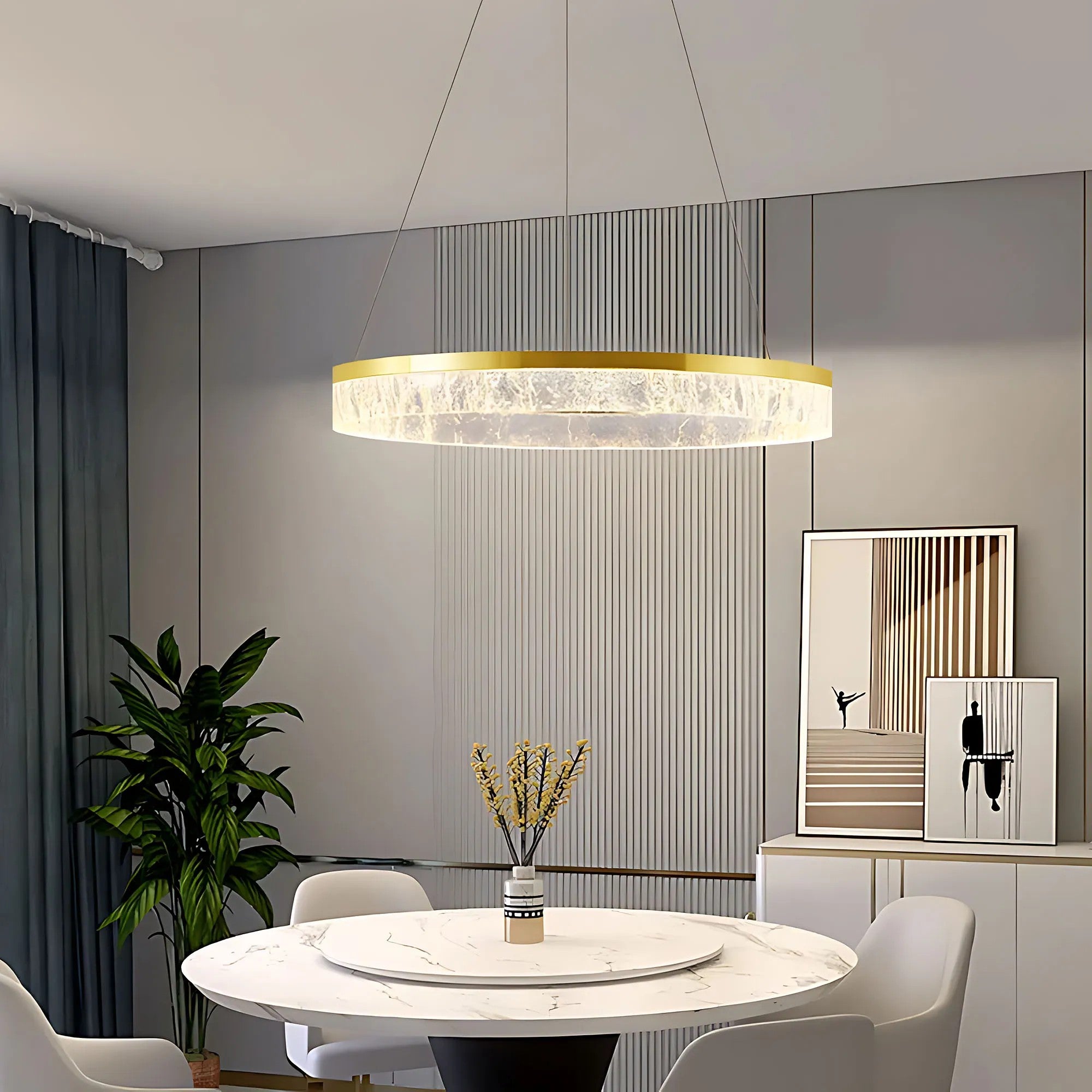 Lampa Wisząca LHJ047-CP 80 Cm ZŁOTA 4