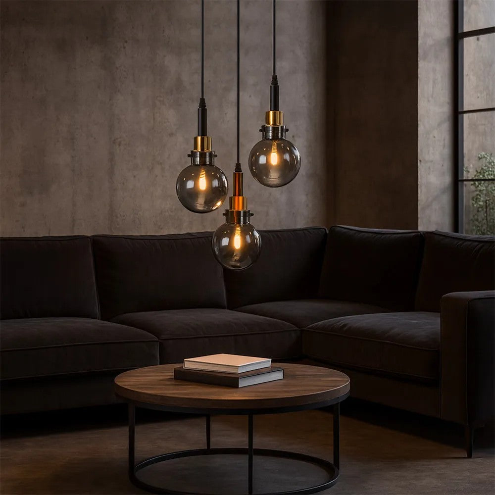 Lampa Wisząca APP1125-3CP Black Gold 4