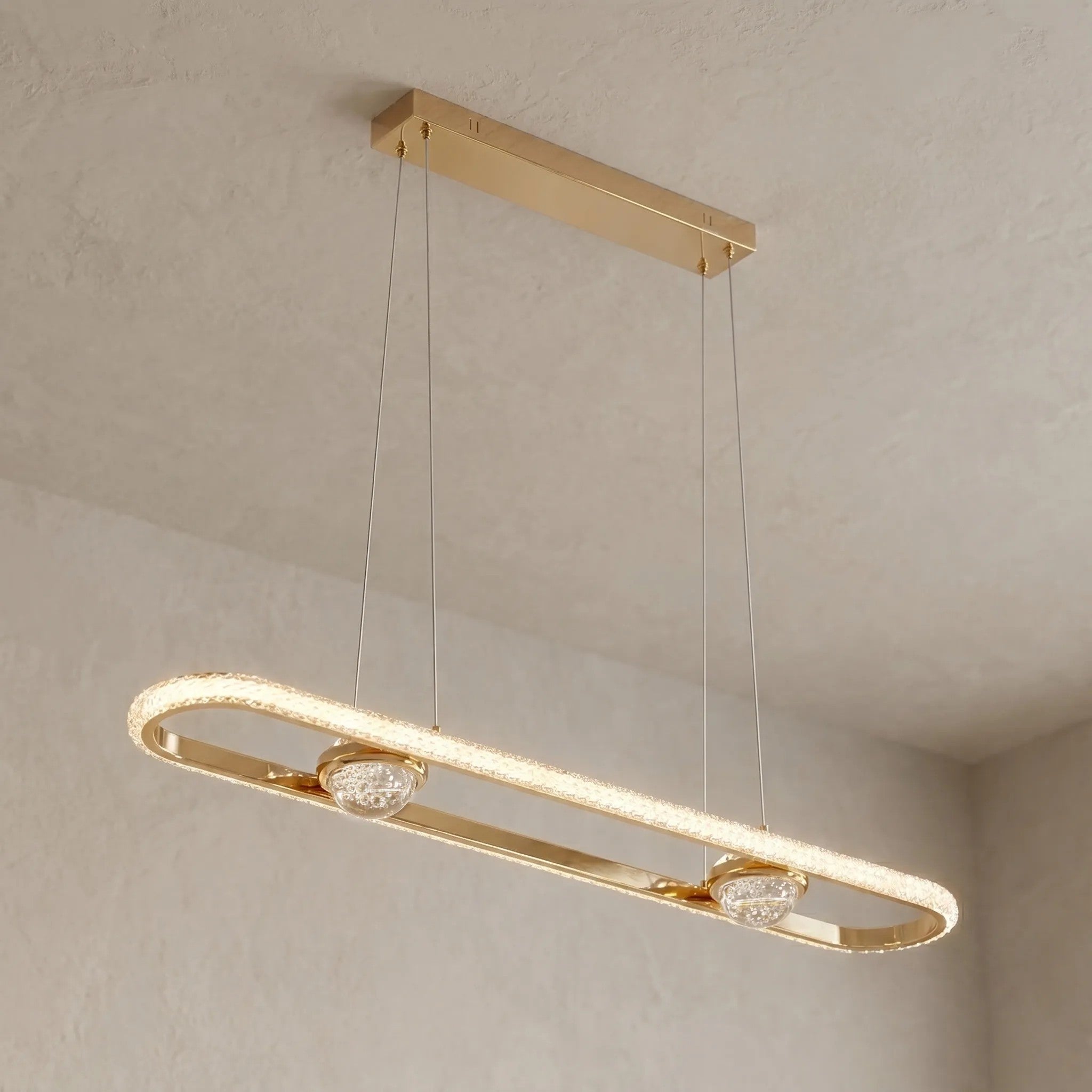 LAMPA SUFITOWA WISZĄCA LED G159-CP ZŁOTA 4