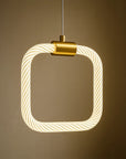 LAMPA SUFITOWA WISZĄCA LED LHJ056-CP1 ZŁOTA SZCZOTKOWANA 4