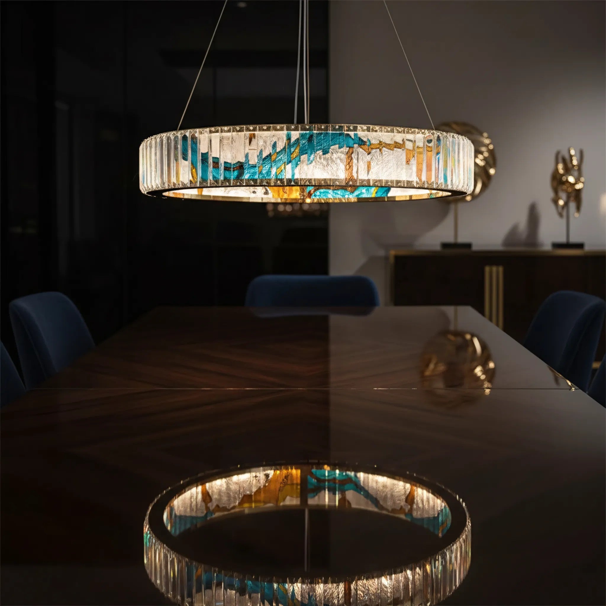 LAMPA SUFITOWA WISZĄCA LED APP1748-CP 60CM 4