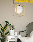Lampa Wisząca APP1165-1CP GOLD WHITE 4
