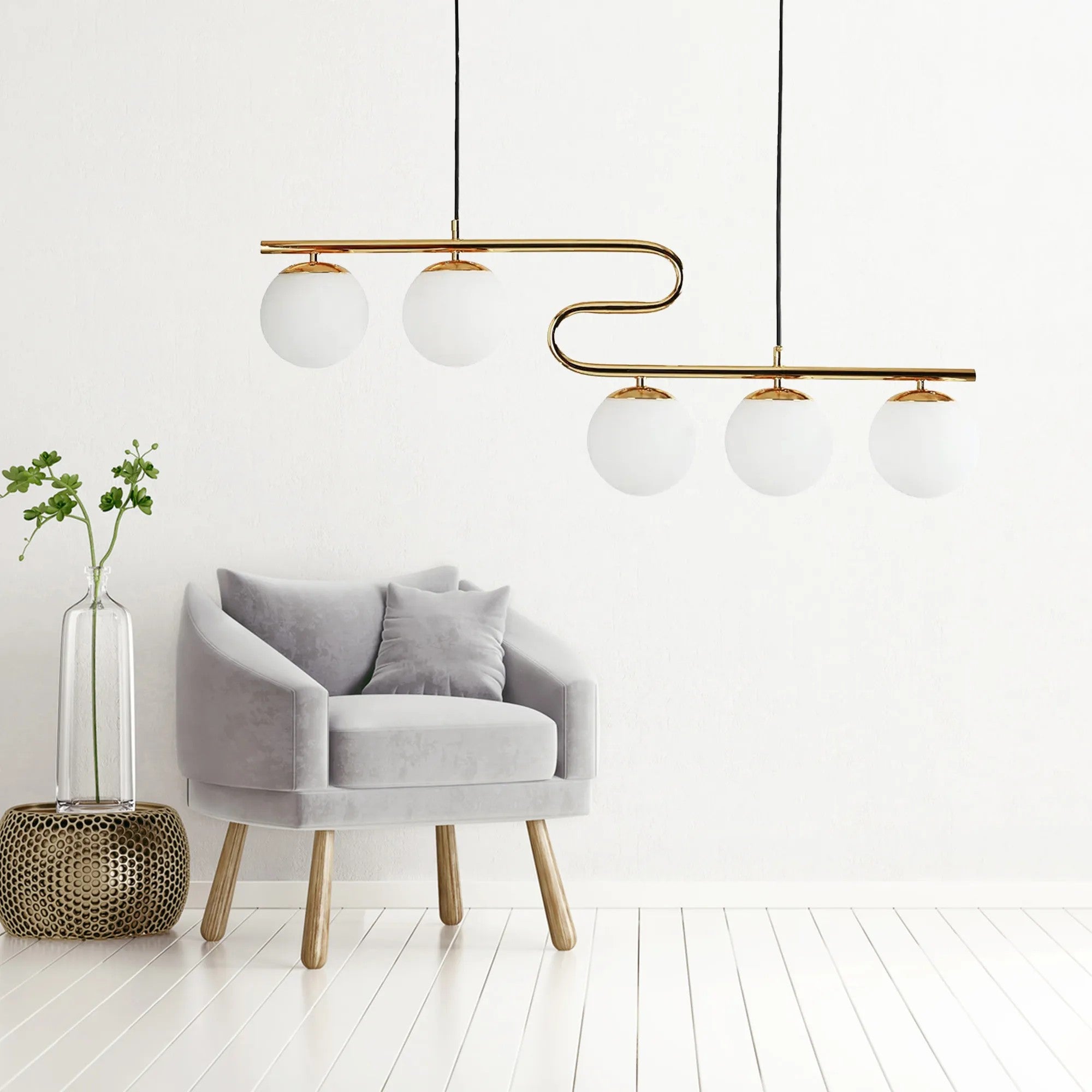 LAMPA SUFITOWA WISZĄCA Gold APP1599-5CP 4