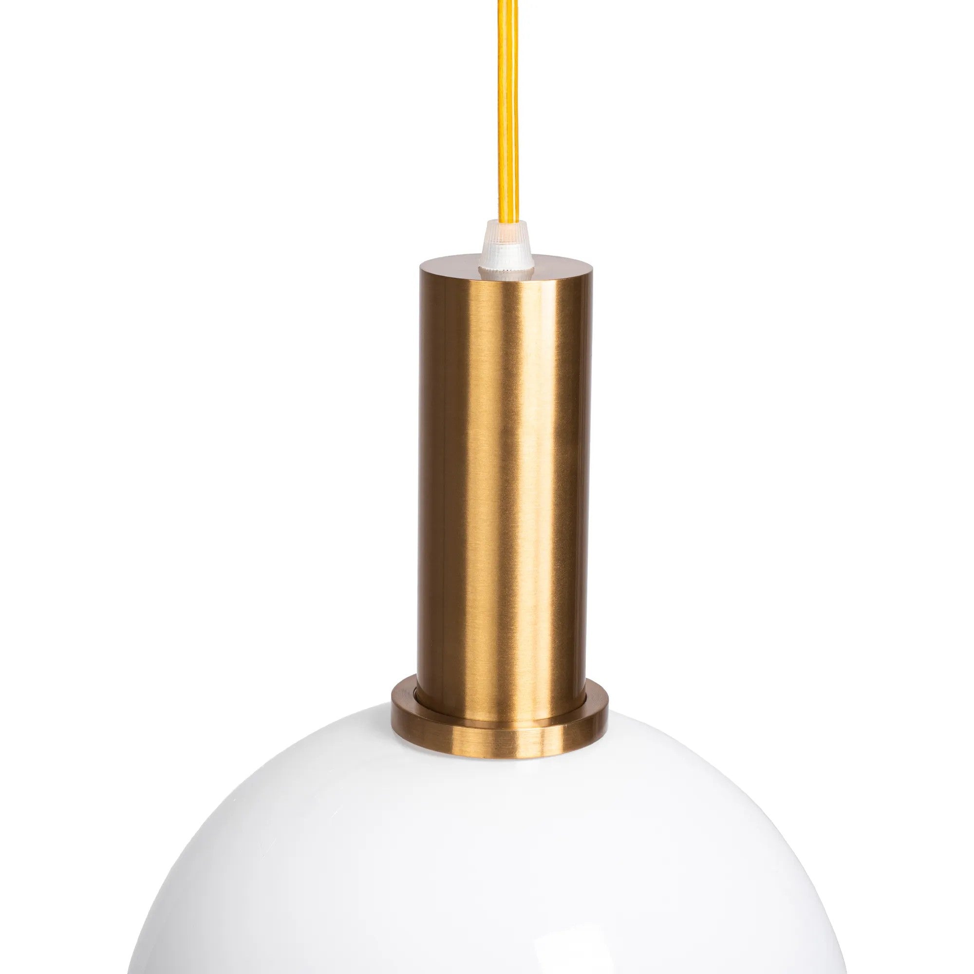 Lampa Wisząca Szklana Kula Mleczna APP666-1CP Złota 4