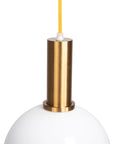 Lampa Wisząca Szklana Kula Mleczna APP666-1CP Złota 4