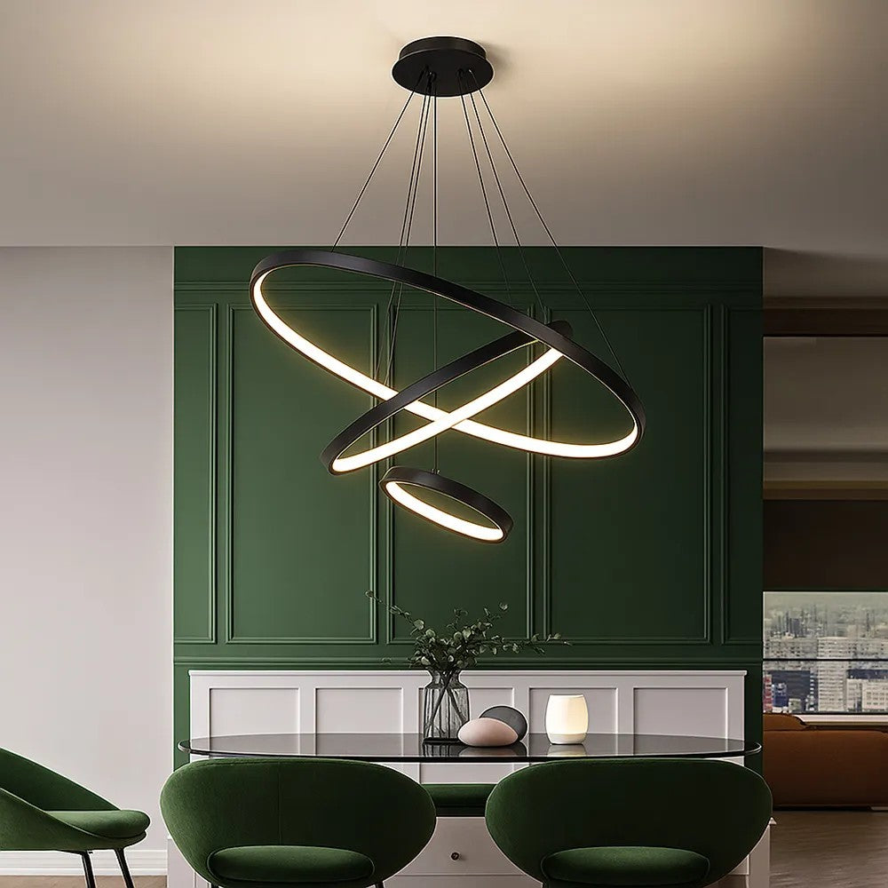 LAMPA SUFITOWA WISZĄCA LED LHJ013-CP3 Czarna 4