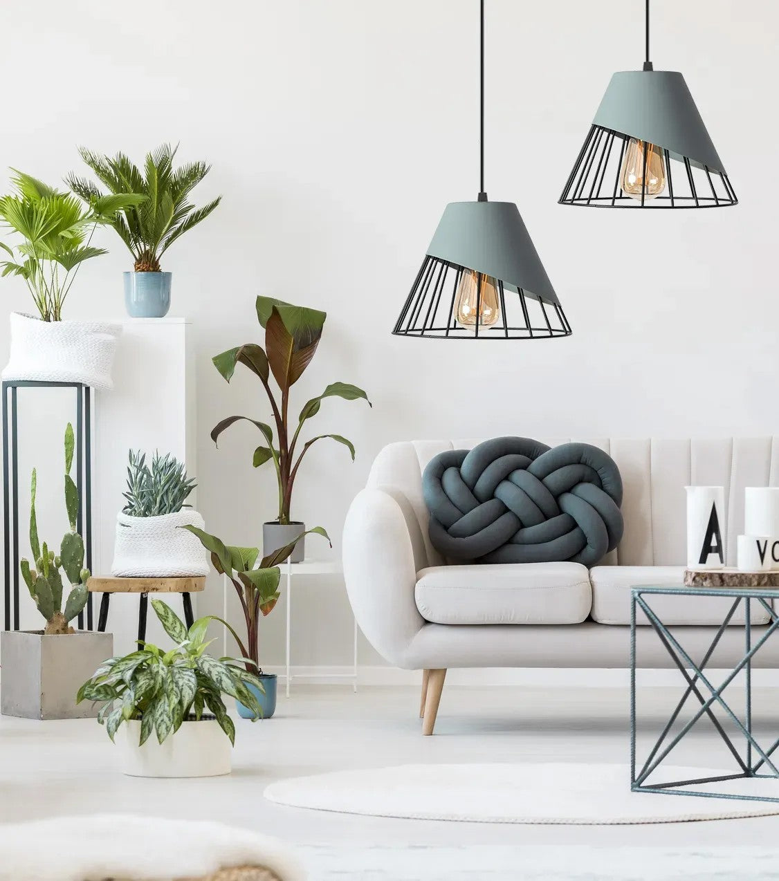 LAMPA SUFITOWA WISZĄCA KLOSZ METAL APP228-1CP BIAŁA 4