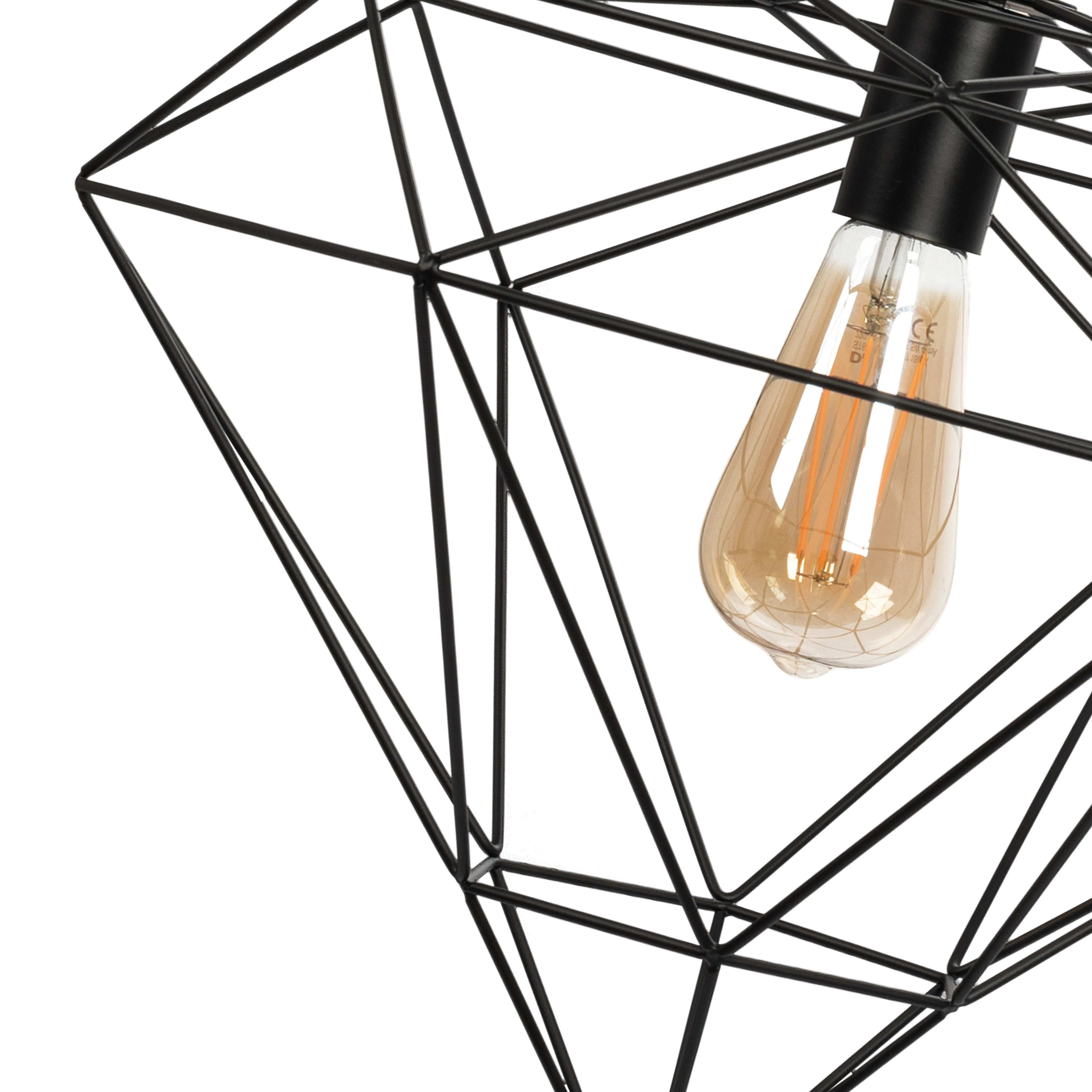 LAMPA WISZĄCA DIAMENT METAL LOFT APP563-1CP Czarna 4