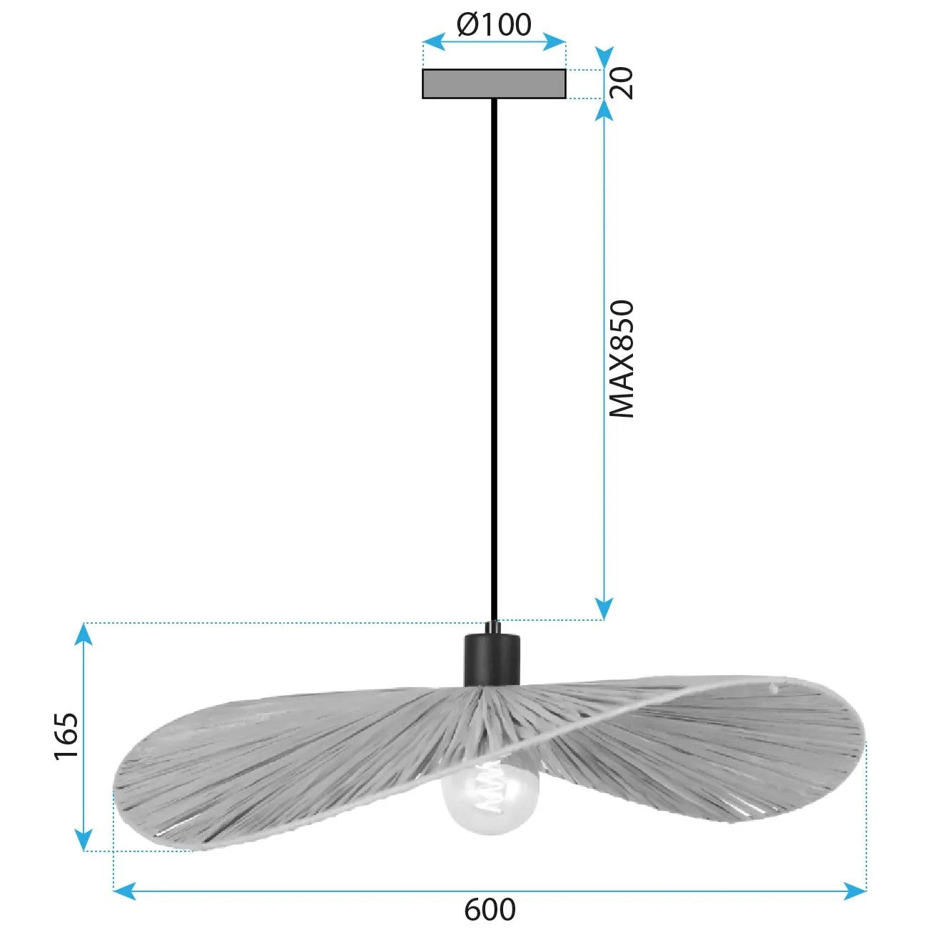 LAMPA SUFITOWA APP1831-1CP BLACK 4