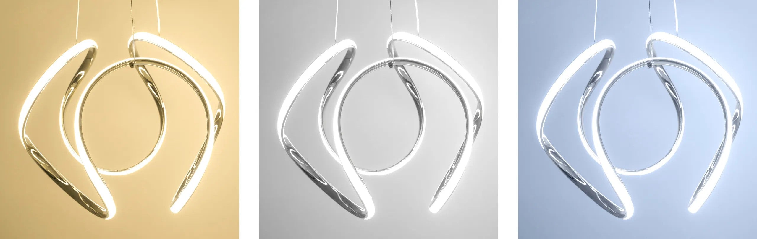 Lampa Sufitowa Wisząca Nowoczesna LED + PILOT APP385-CP CHROM 4