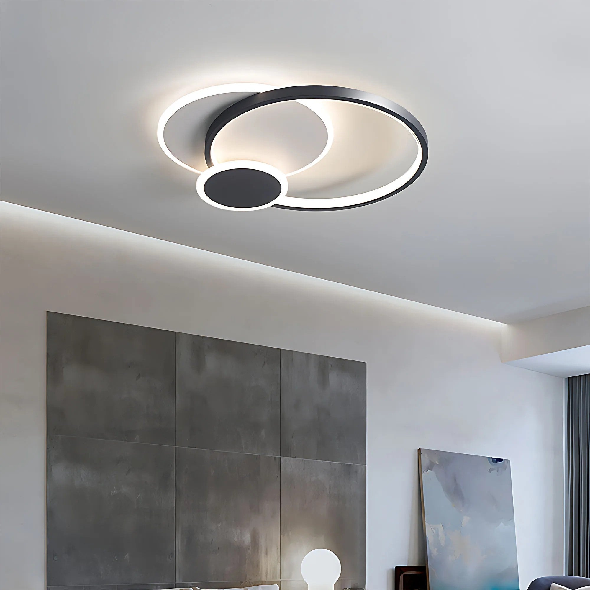 Lampa Sufitowa APP1709-C Plafon LED Czarny + Pilot 4