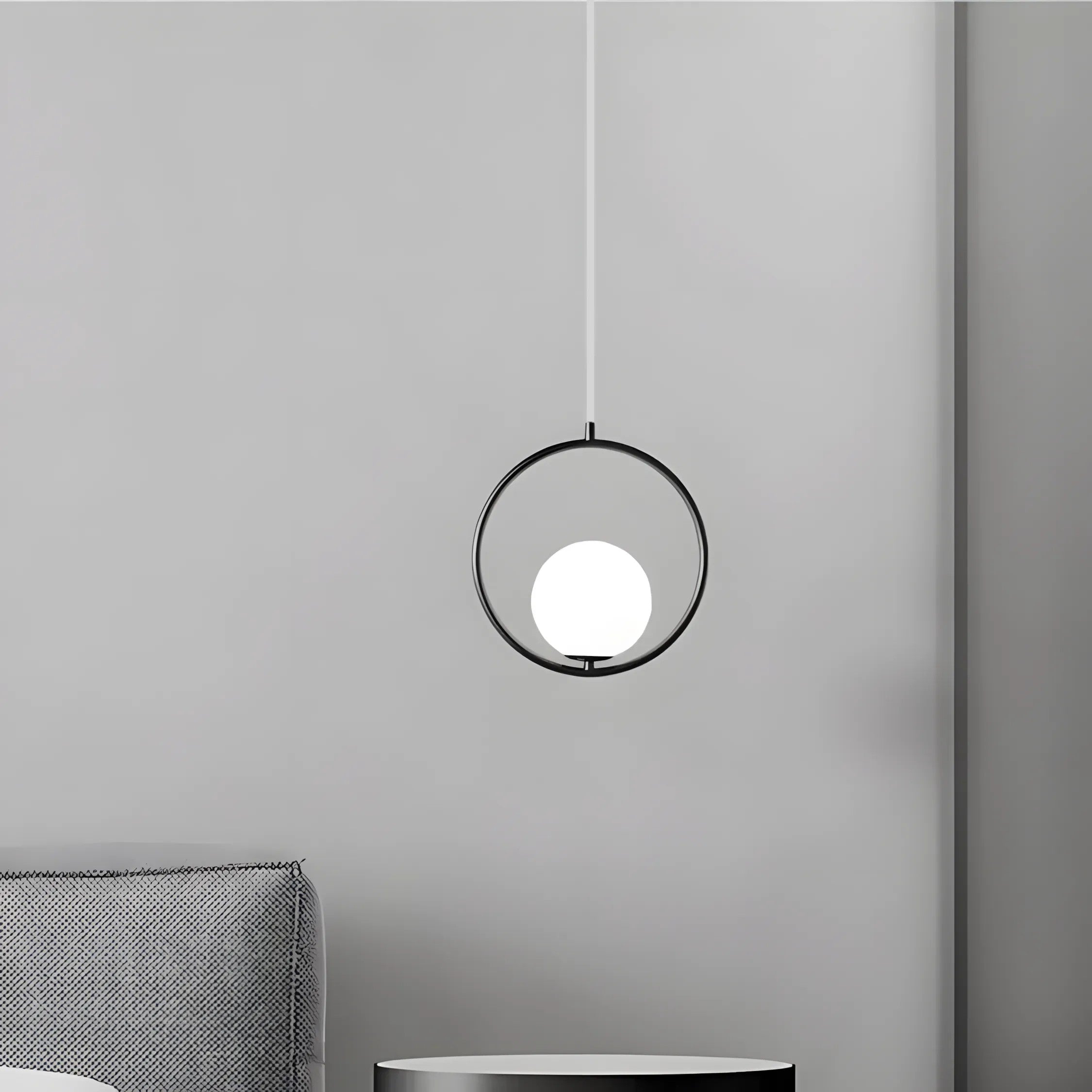 Lampa Sufitowa Wisząca Szklana Kula G110-1W Czarna 4