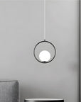 Lampa Sufitowa Wisząca Szklana Kula G110-1W Czarna 4