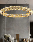 LAMPA SUFITOWA WISZĄCA LED APP1768-CP Złota 60cm 4