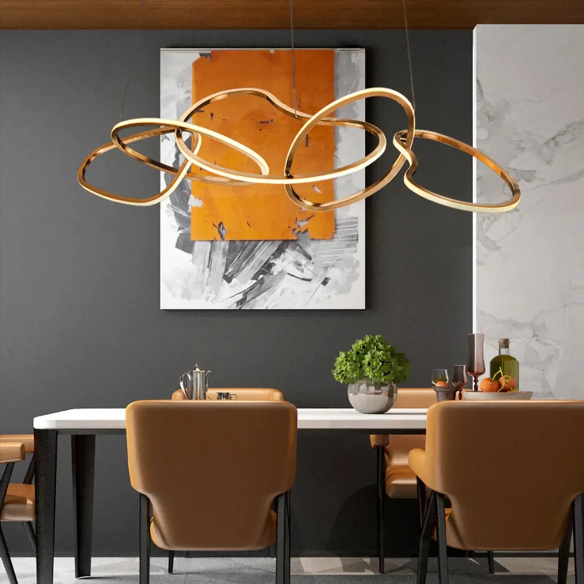 LAMPA WISZĄCA LED LHJ050-CP T ZŁOTA 4