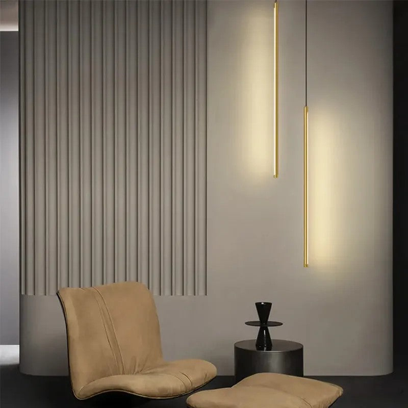 LAMPA SUFITOWA WISZĄCA LED APP1414-C GOLD 100cm 4
