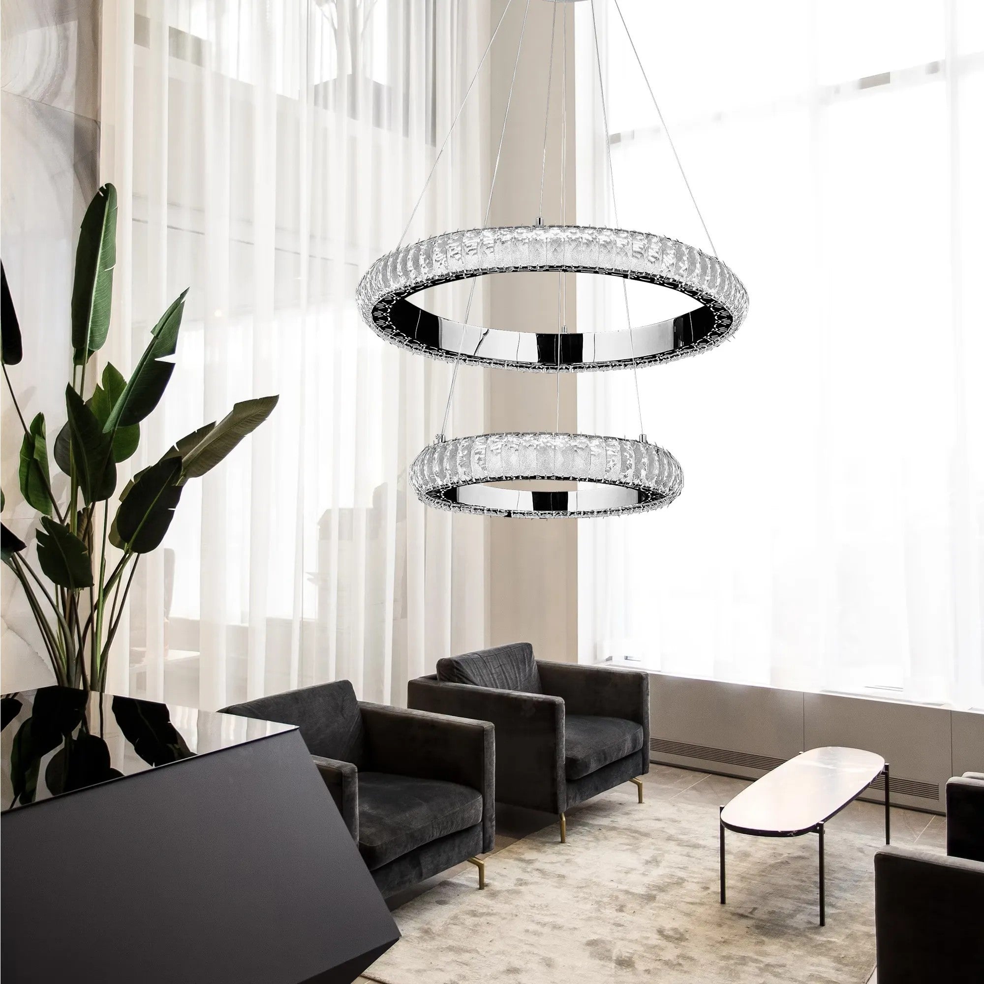 LAMPA WISZĄCA LED G044-2CP CHROM 4