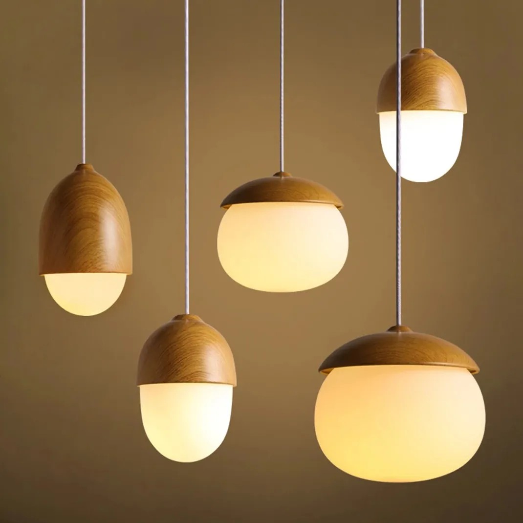 Lampa Sufitowa Wisząca Orzeszek Metal Wood Boho APP952-1CP 4