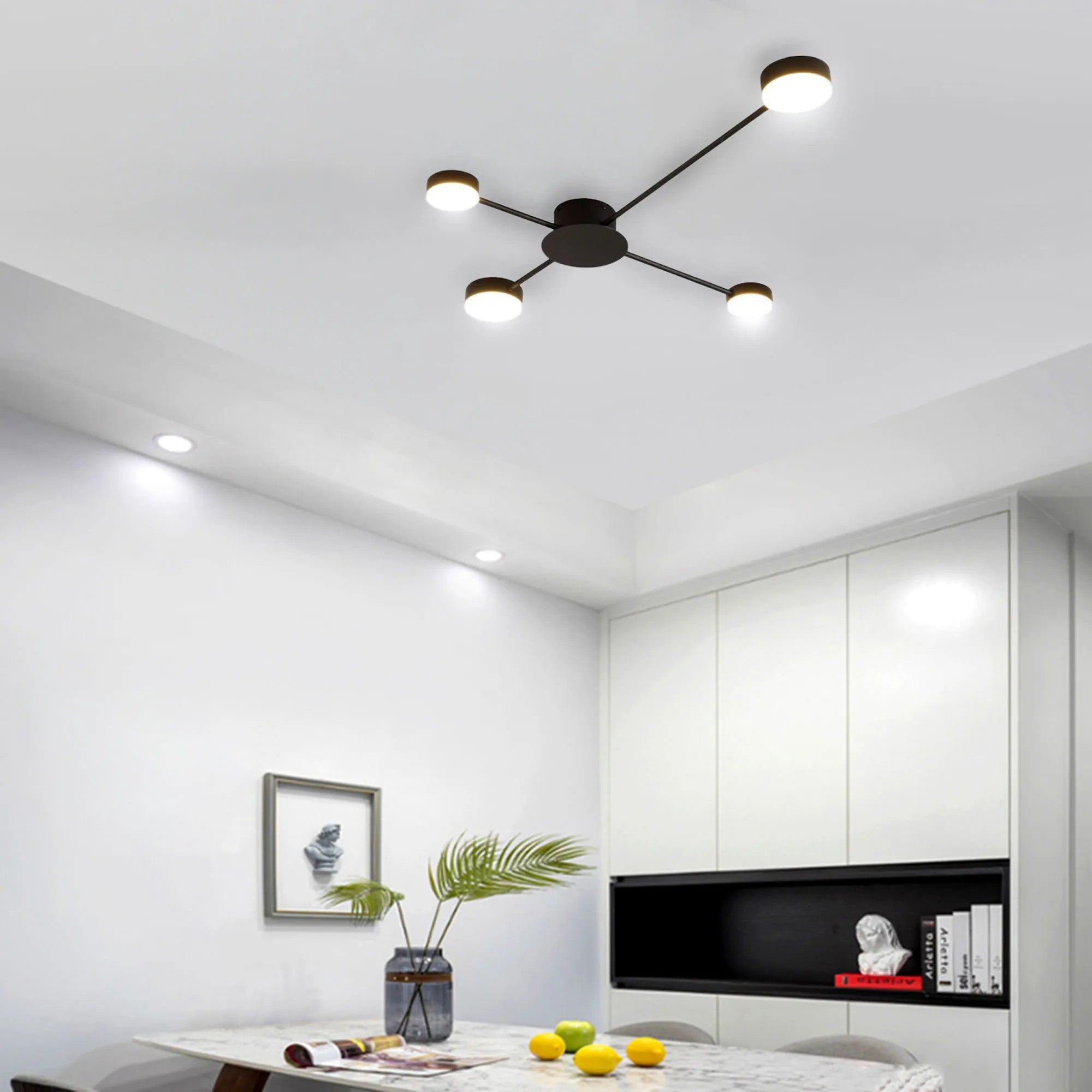 LAMPA SUFITOWA 4-RAMIENNA LED APP519-4C Czarna 4