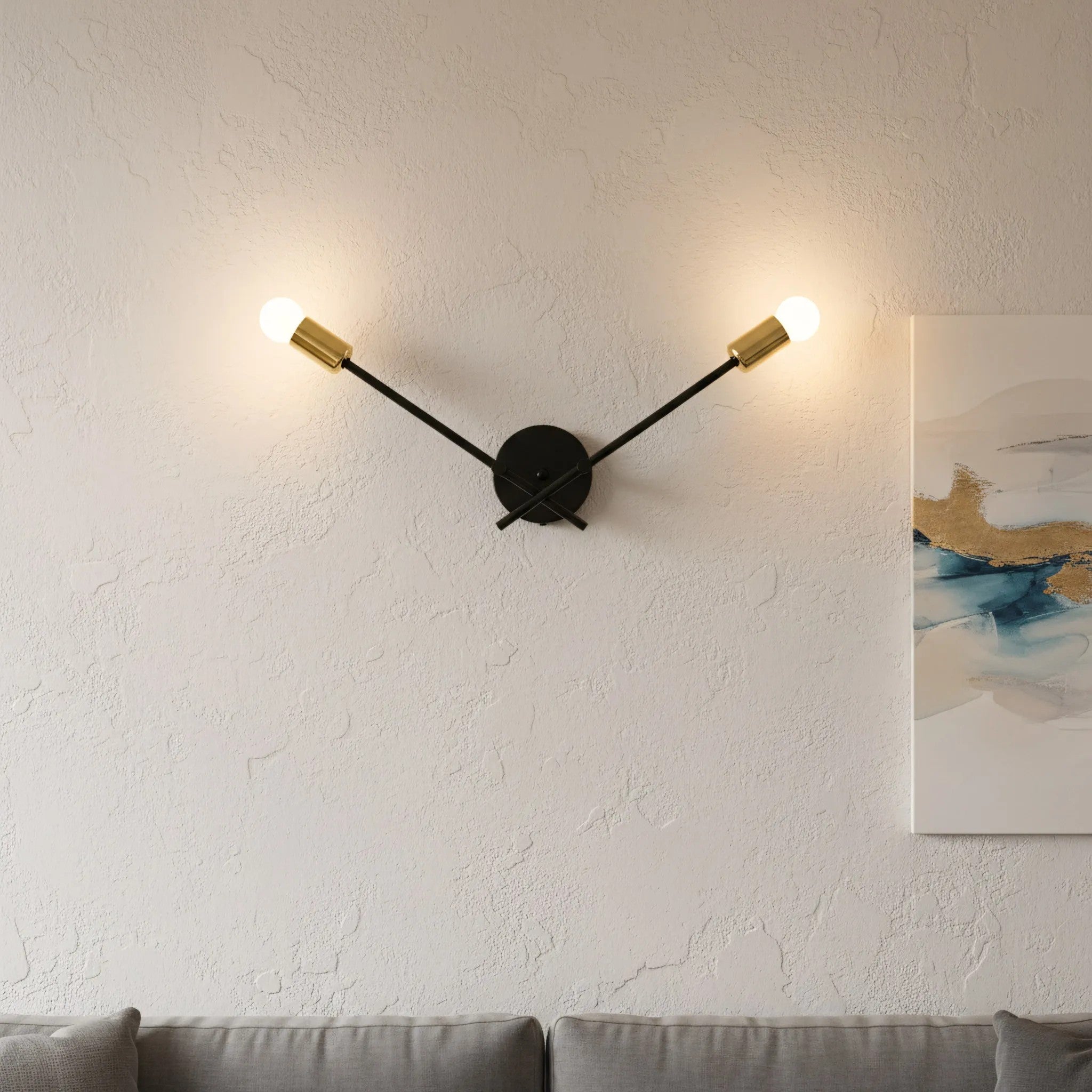 LAMPA ŚCIENNA KINKIET APP1119-2W Czarna 4