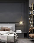 Lampa Sufitowa Wisząca Szklana Kula ZŁOTA 15cm APP1680-1CP 4