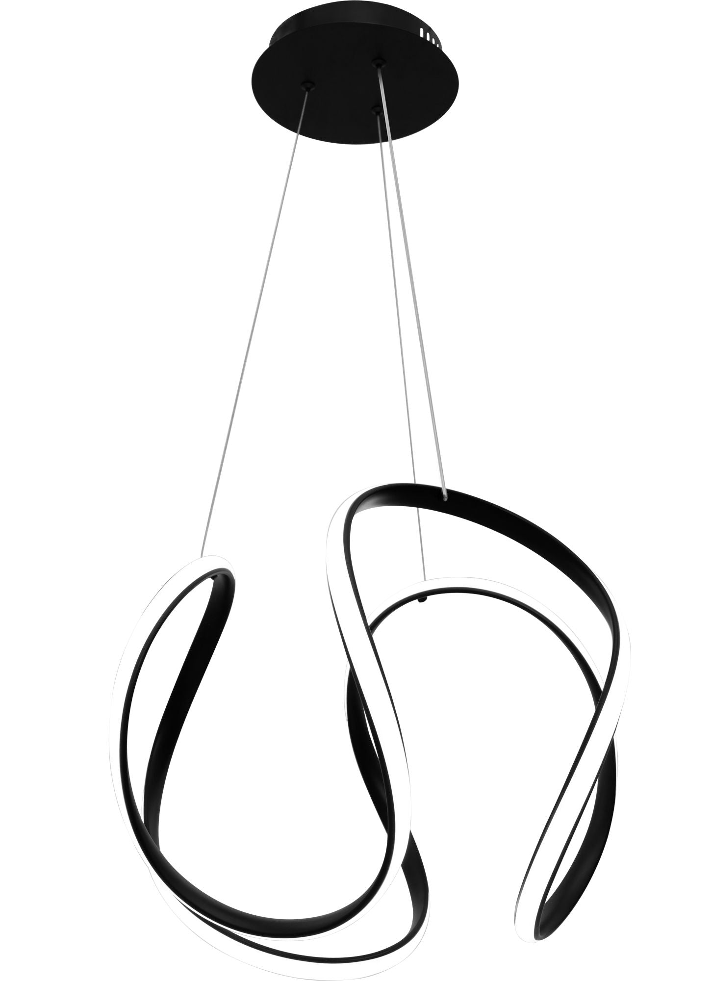 Lampa Sufitowa Wisząca Nowoczesna LED + PILOT APP387-CP CZARNA