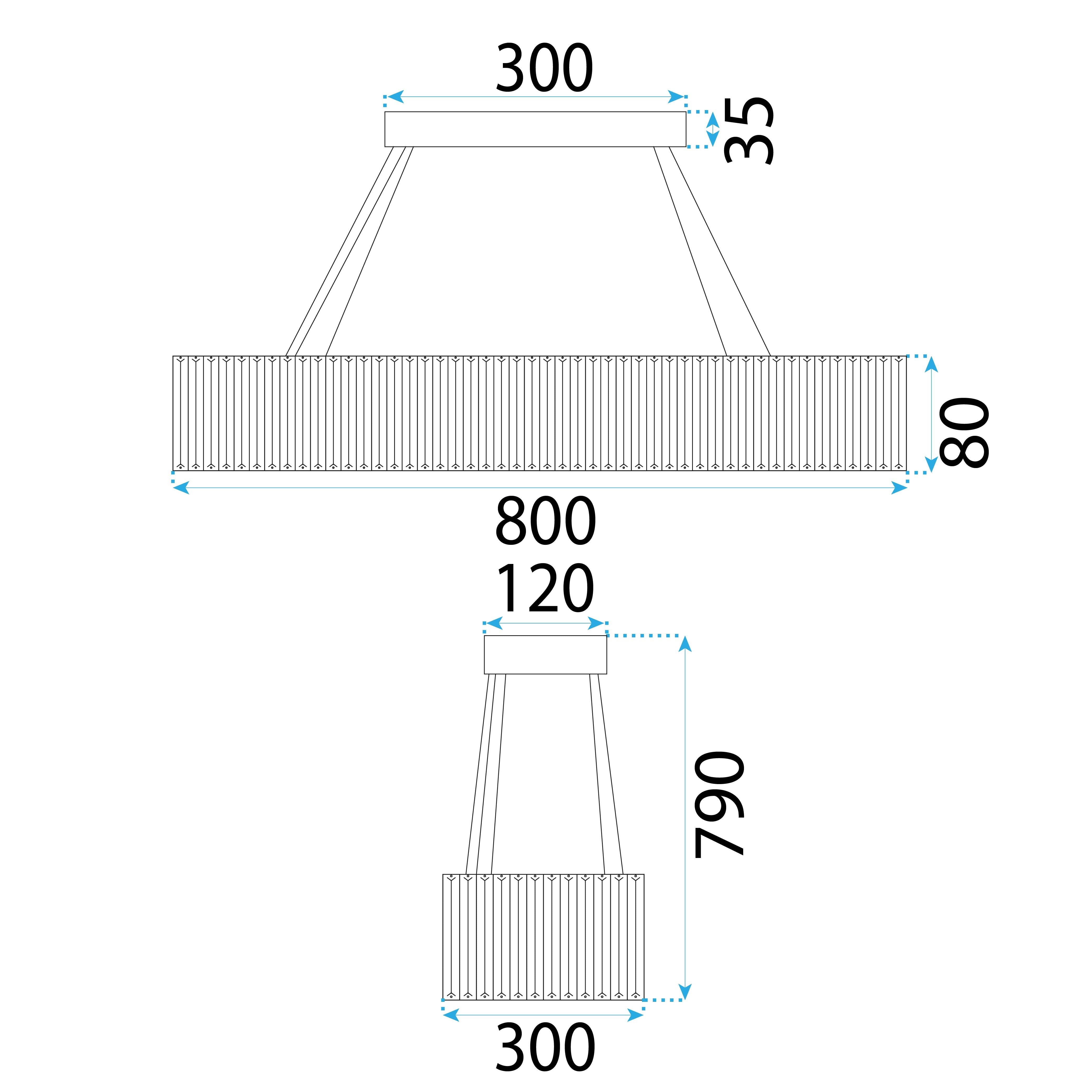 Lampa Sufitowa Wisząca Led App1547-cp Chrom 11