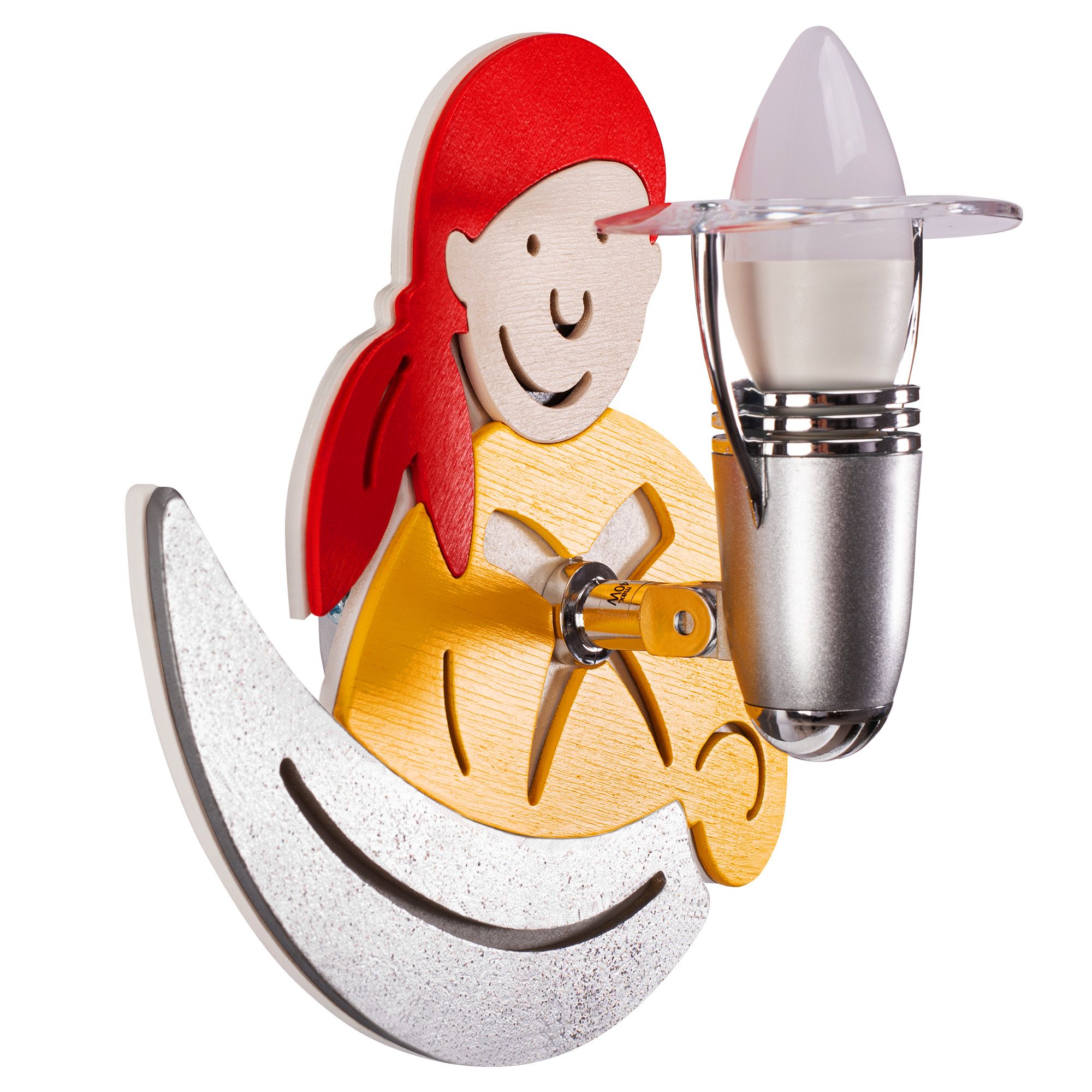 Lampa ścienna kinkiet żółty pirat 4717