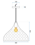 Lampa sufitowa lustrzana APP272-1CP SREBRNA
