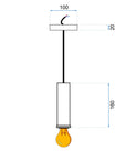 Lampa wisząca OSTI A APP110-1CP Pudrowy Róż