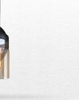 Lampa sufitowa wisząca szklana Zenit D Czarna