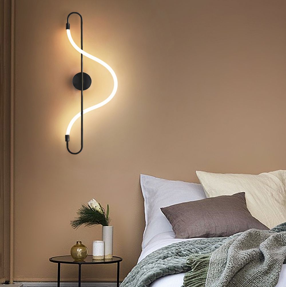 Lampa ścienna kinkiet LED APP857-W Long Czarna