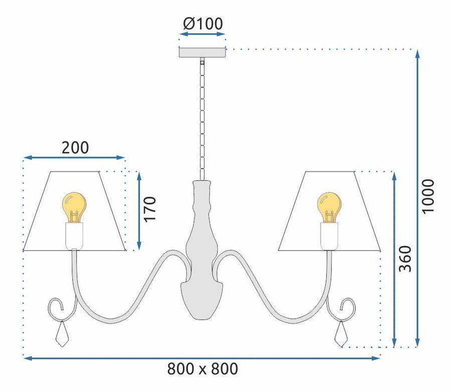 Lampa APP991-4CP