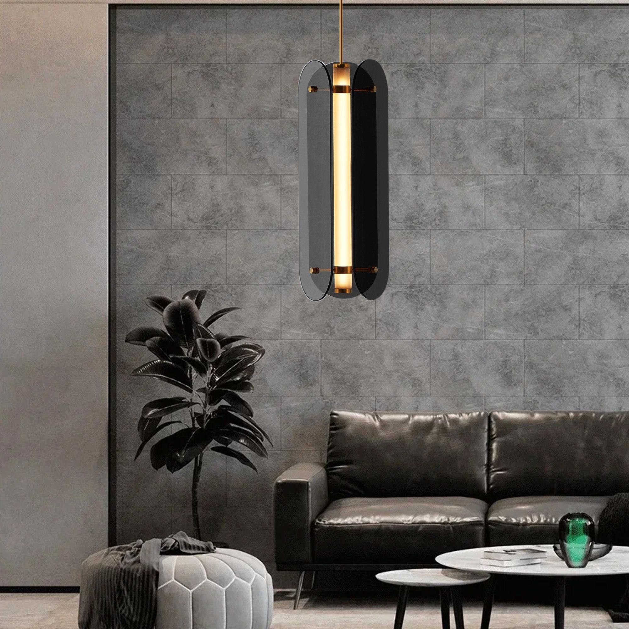 Lampa Sufitowa Wisząca Czarna App1676-cp Long 4