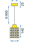 Lampa Sufitowa Kryształ APP724-1CP Złota