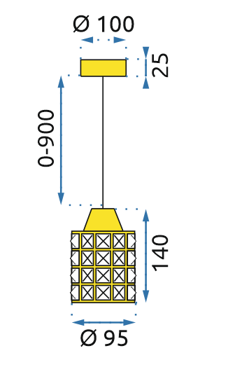 Lampa Sufitowa Kryształ APP724-1CP Złota