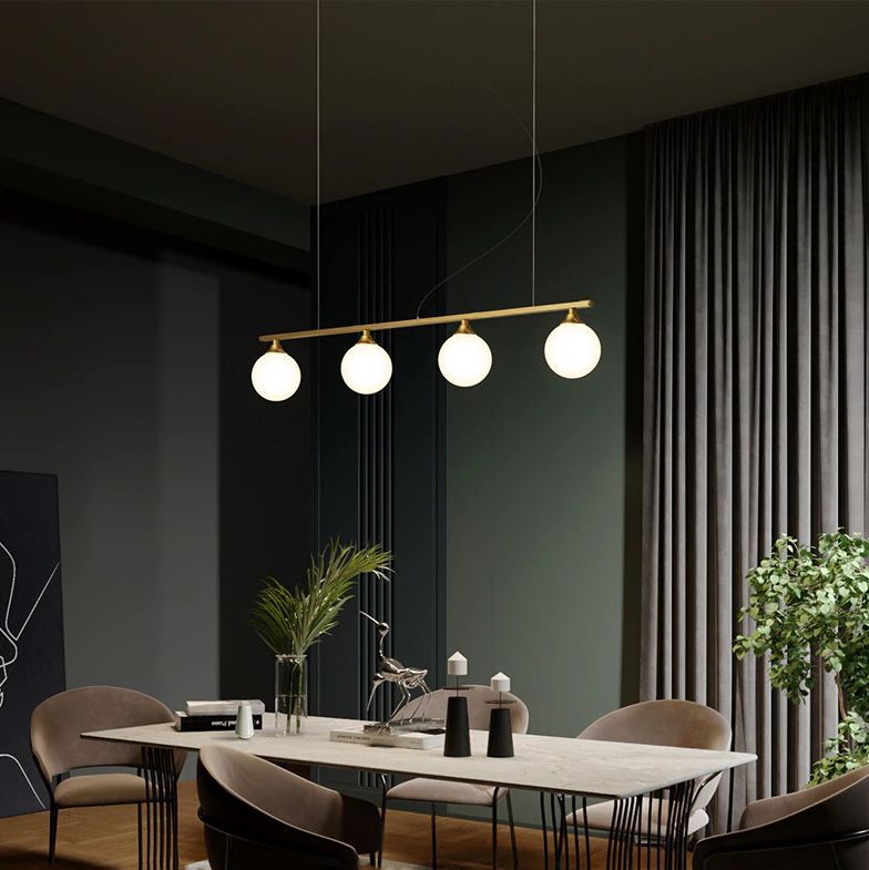 Lampa Wisząca Szklane Kule 4 szt APP675-4CP Złota