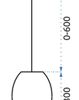 Lampa wisząca szklana APP564-1CP CHROM