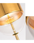 Lampa Sufitowa Wisząca Szklana Metalowa APP549-1CP Złota