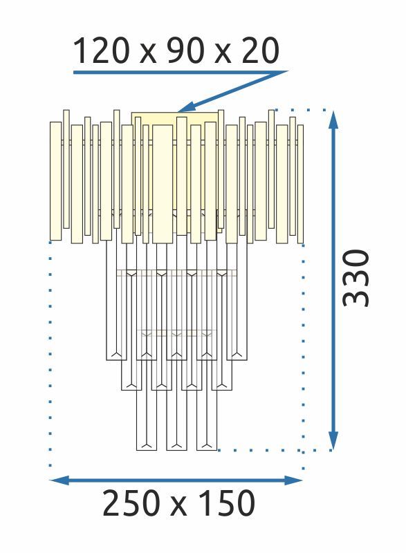 Lampa kryształowa kinkiet 312357 Złota