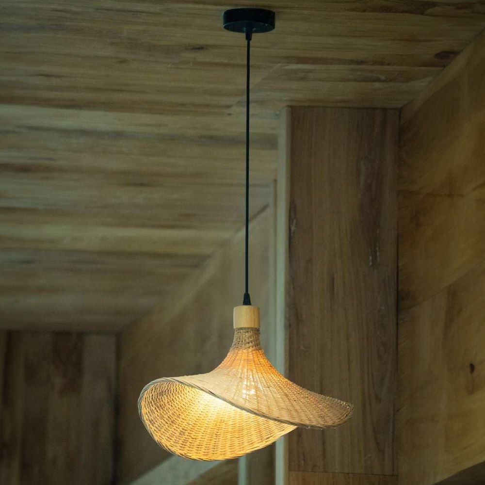 Lampa Wisząca Bambusowa APP1642-1CP 30cm 11