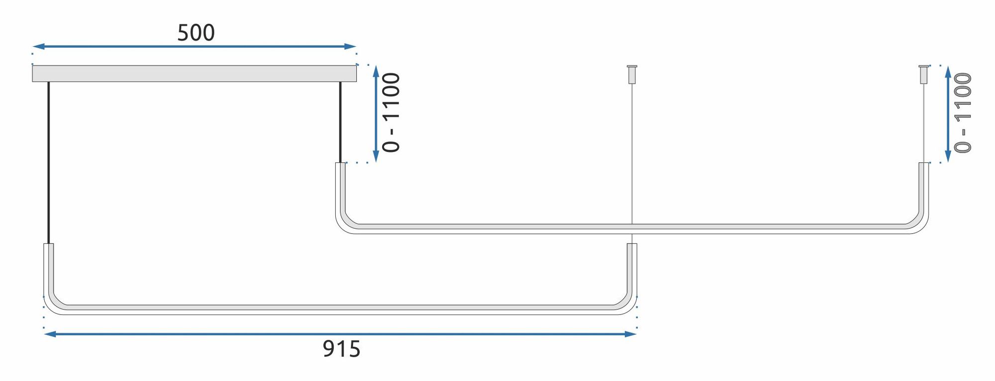 Lampa sufitowa wisząca Led APP980-CP