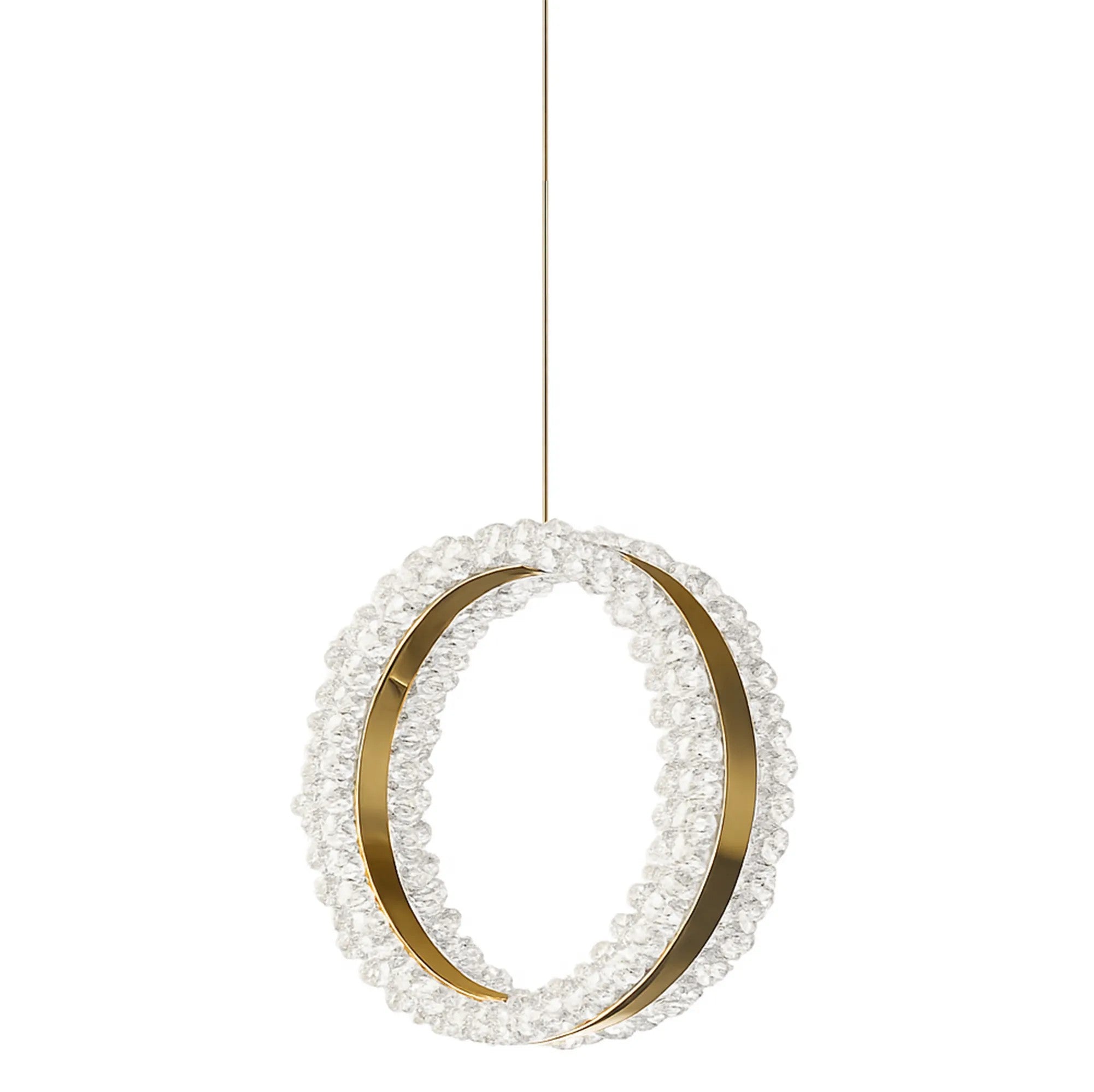 LAMPA SUFITOWA WISZĄCA LED LHJ098-CP ZŁOTA 5