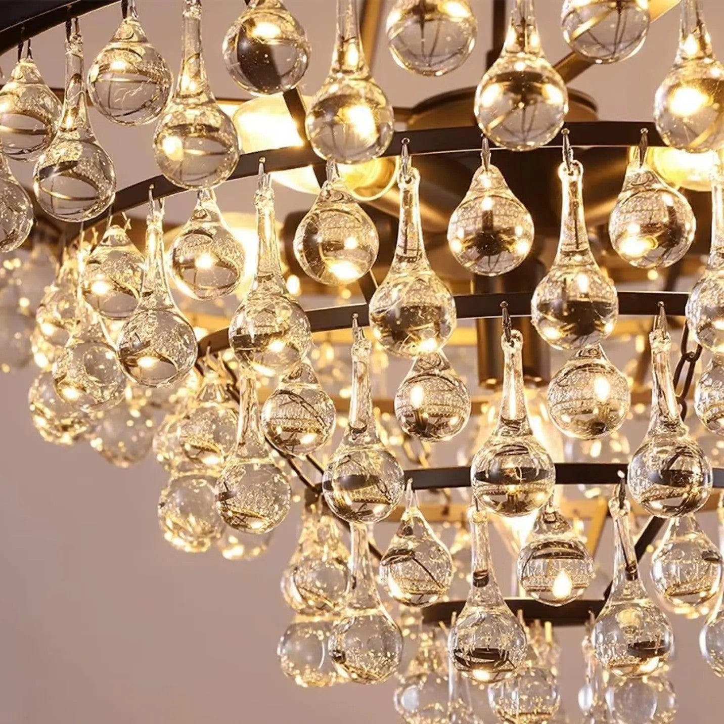 Lampa Kryształowa Wisząca APP1621-3CP Gold 5