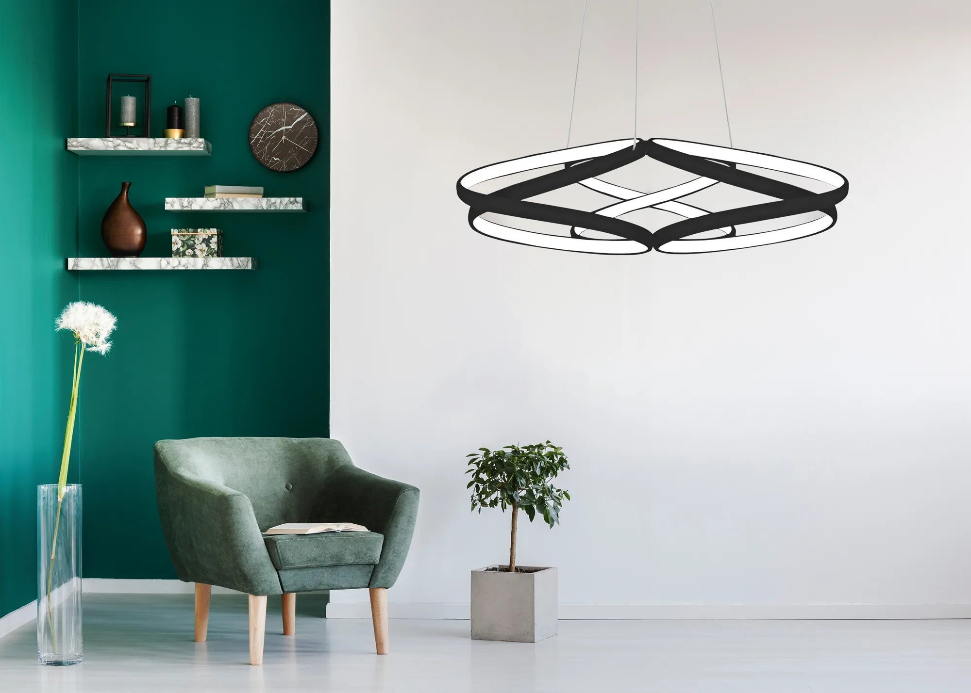 Lampa Sufitowa Nowoczesna LED + PILOT APP793-CP FLAT Czarna 5