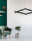 Lampa Sufitowa Nowoczesna LED + PILOT APP793-CP FLAT Czarna 5
