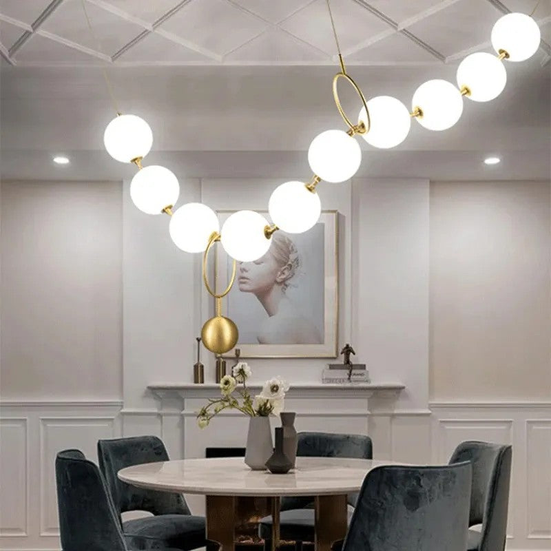 LAMPA SUFITOWA WISZĄCA LED APP1444-10CP Złota 5