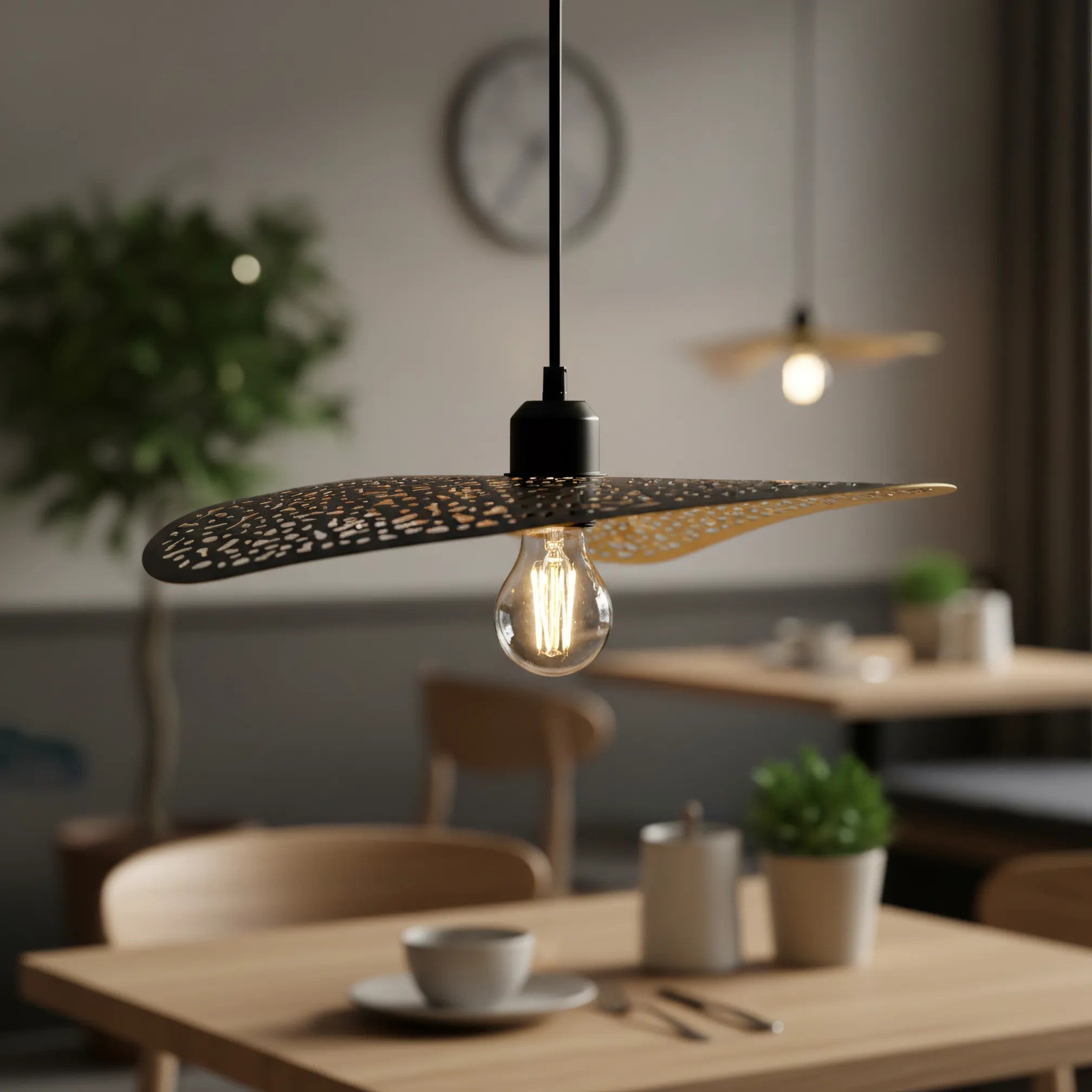 LAMPA SUFITOWA WISZĄCA APP1468-1CP Czarna/stare Złoto 5